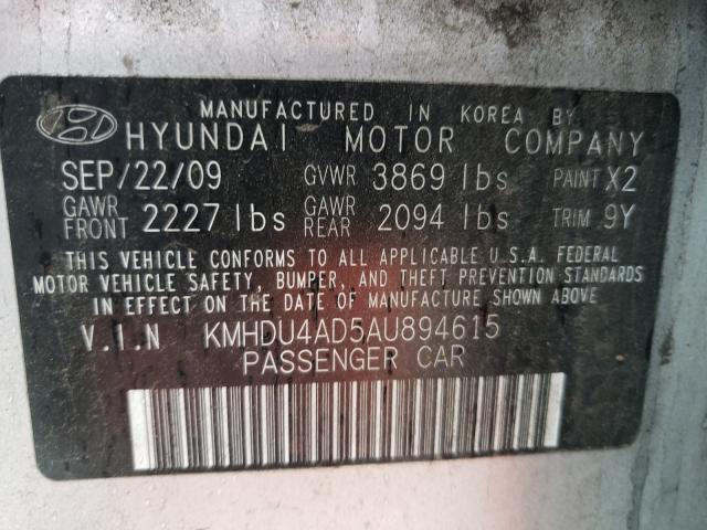 Photo 9 VIN: KMHDU4AD5AU894615 - HYUNDAI ELANTRA BL 