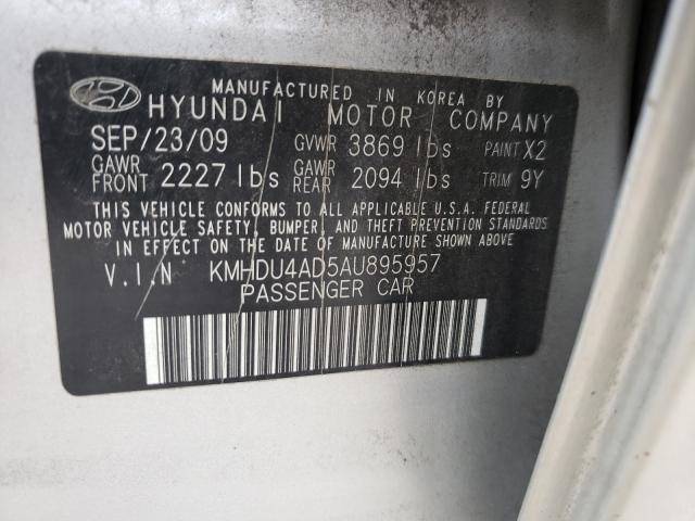 Photo 9 VIN: KMHDU4AD5AU895957 - HYUNDAI ELANTRA BL 