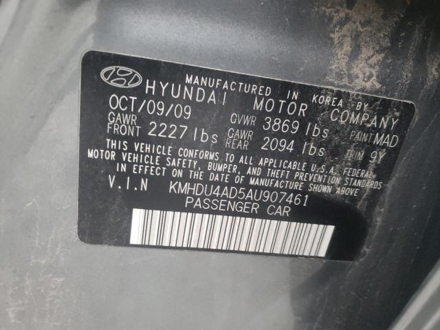 Photo 11 VIN: KMHDU4AD5AU907461 - HYUNDAI ELANTRA 