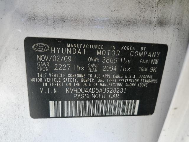 Photo 9 VIN: KMHDU4AD5AU928231 - HYUNDAI ELANTRA BL 