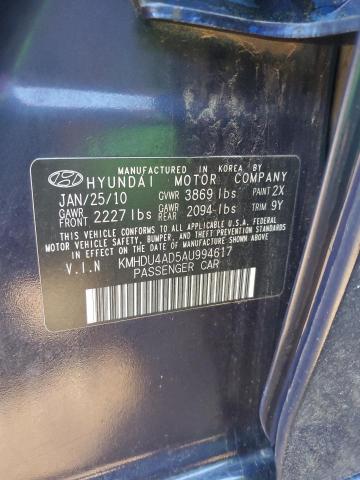 Photo 12 VIN: KMHDU4AD5AU994617 - HYUNDAI ELANTRA BL 