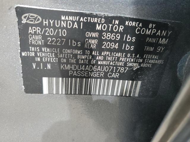 Photo 11 VIN: KMHDU4AD6AU071787 - HYUNDAI ELANTRA 