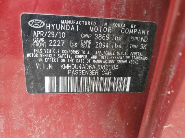 Photo 11 VIN: KMHDU4AD6AU082384 - HYUNDAI ELANTRA 