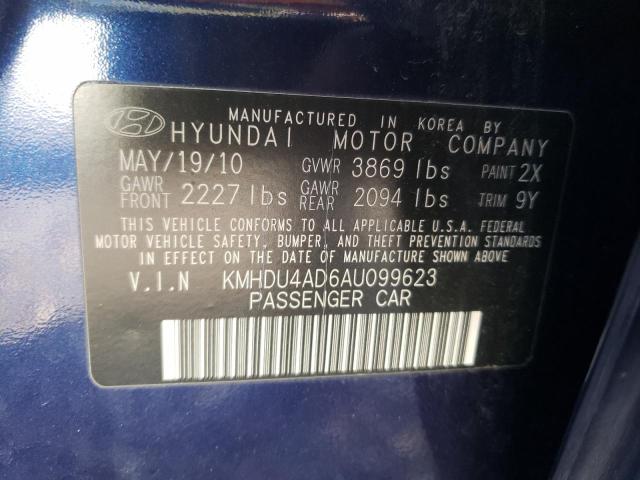 Photo 11 VIN: KMHDU4AD6AU099623 - HYUNDAI ELANTRA 