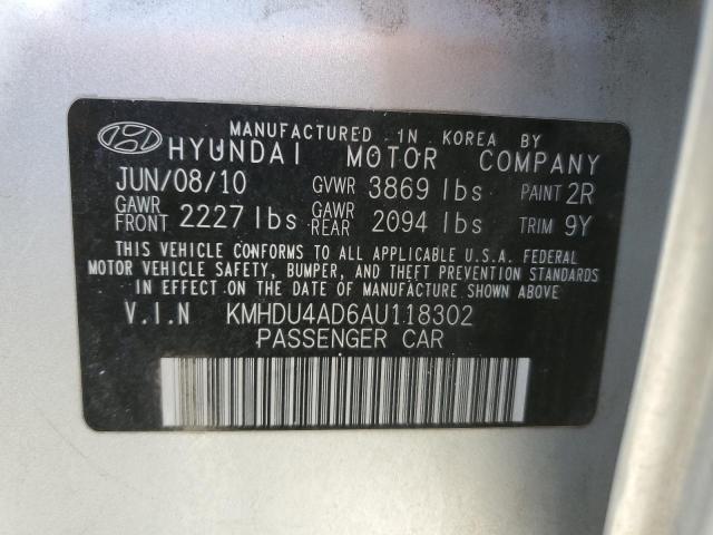 Photo 9 VIN: KMHDU4AD6AU118302 - HYUNDAI ELANTRA BL 