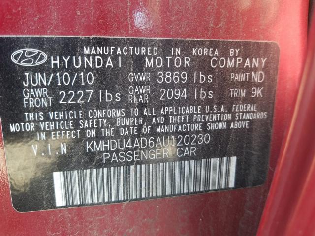 Photo 9 VIN: KMHDU4AD6AU120230 - HYUNDAI ELANTRA BL 