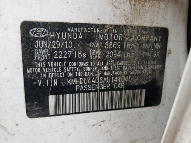 Photo 9 VIN: KMHDU4AD6AU141045 - HYUNDAI ELANTRA BL 