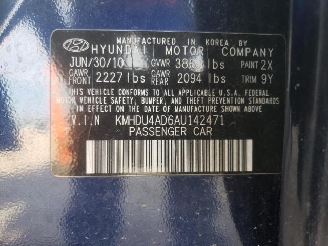 Photo 9 VIN: KMHDU4AD6AU142471 - HYUNDAI ELANTRA BL 