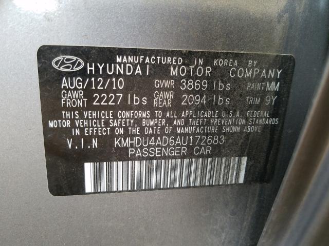 Photo 9 VIN: KMHDU4AD6AU172683 - HYUNDAI ELANTRA BL 