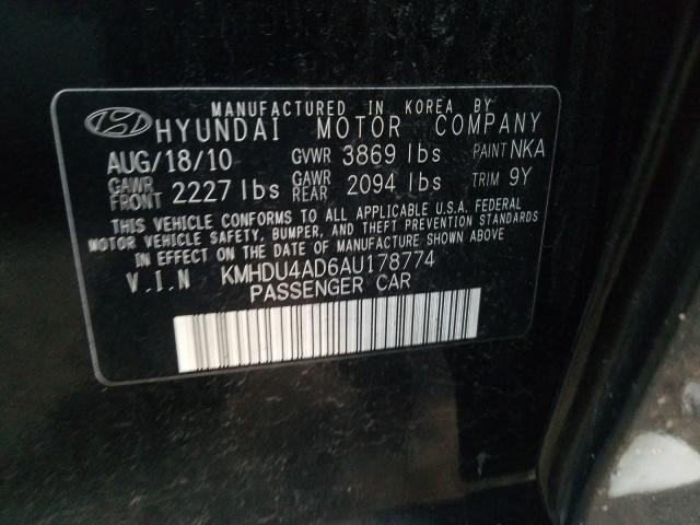 Photo 9 VIN: KMHDU4AD6AU178774 - HYUNDAI ELANTRA BL 