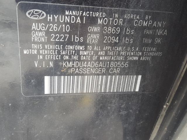 Photo 9 VIN: KMHDU4AD6AU180556 - HYUNDAI ELANTRA BL 