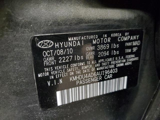 Photo 12 VIN: KMHDU4AD6AU196403 - HYUNDAI ELANTRA 