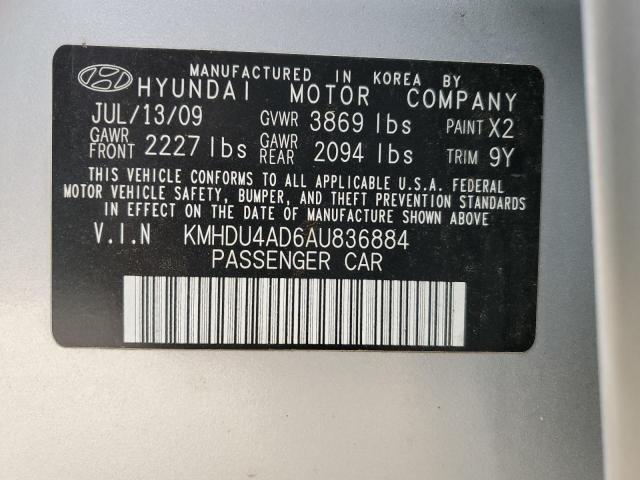 Photo 11 VIN: KMHDU4AD6AU836884 - HYUNDAI ELANTRA 