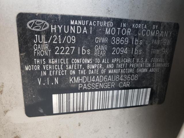 Photo 9 VIN: KMHDU4AD6AU843608 - HYUNDAI ELANTRA BL 