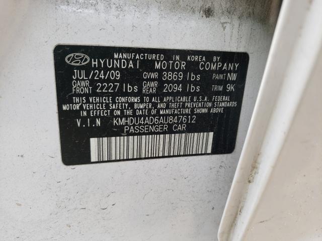 Photo 9 VIN: KMHDU4AD6AU847612 - HYUNDAI ELANTRA BL 