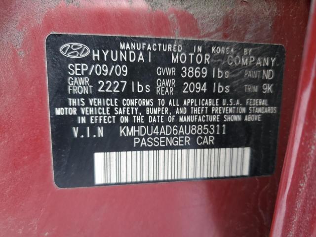 Photo 11 VIN: KMHDU4AD6AU885311 - HYUNDAI ELANTRA BL 