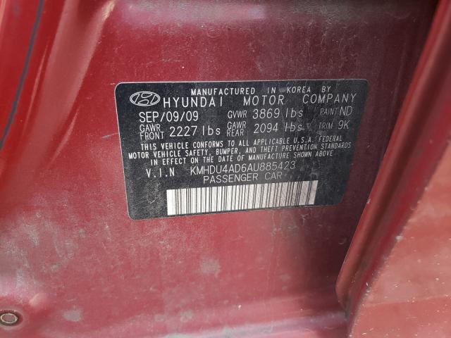 Photo 9 VIN: KMHDU4AD6AU885423 - HYUNDAI ELANTRA BL 