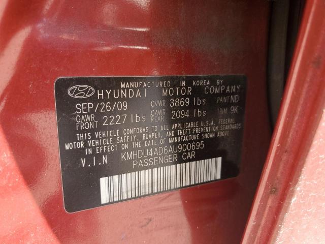 Photo 11 VIN: KMHDU4AD6AU900695 - HYUNDAI ELANTRA BL 