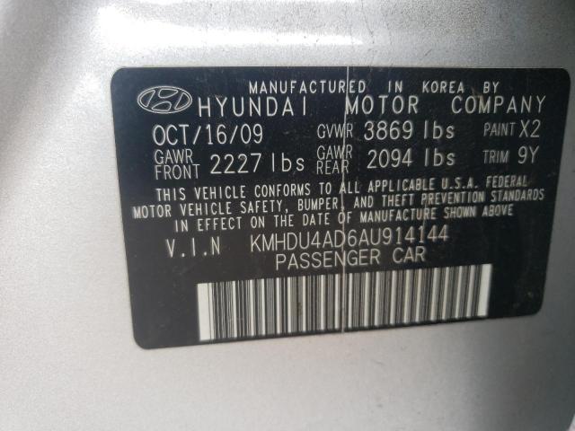 Photo 9 VIN: KMHDU4AD6AU914144 - HYUNDAI ELANTRA 