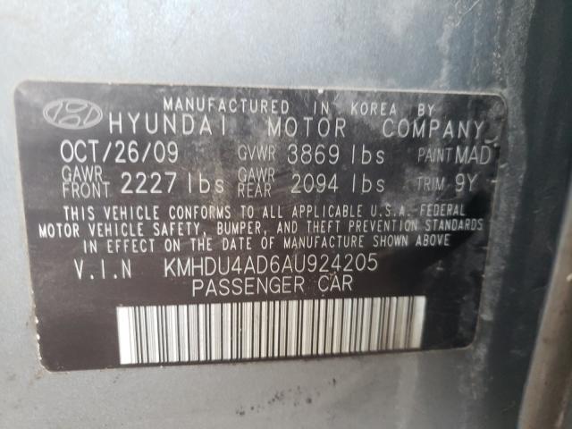 Photo 9 VIN: KMHDU4AD6AU924205 - HYUNDAI ELANTRA BL 