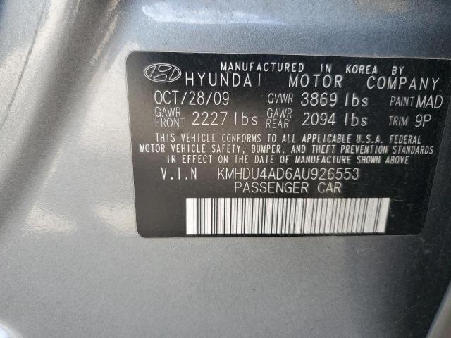 Photo 11 VIN: KMHDU4AD6AU926553 - HYUNDAI ELANTRA 