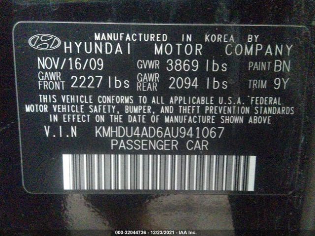 Photo 8 VIN: KMHDU4AD6AU941067 - HYUNDAI ELANTRA 