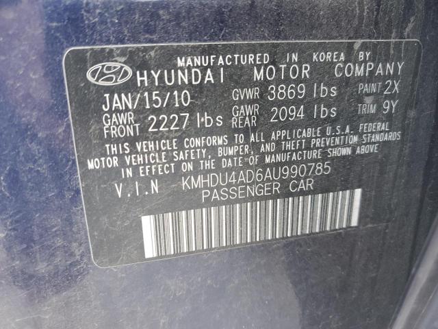 Photo 11 VIN: KMHDU4AD6AU990785 - HYUNDAI ELANTRA 