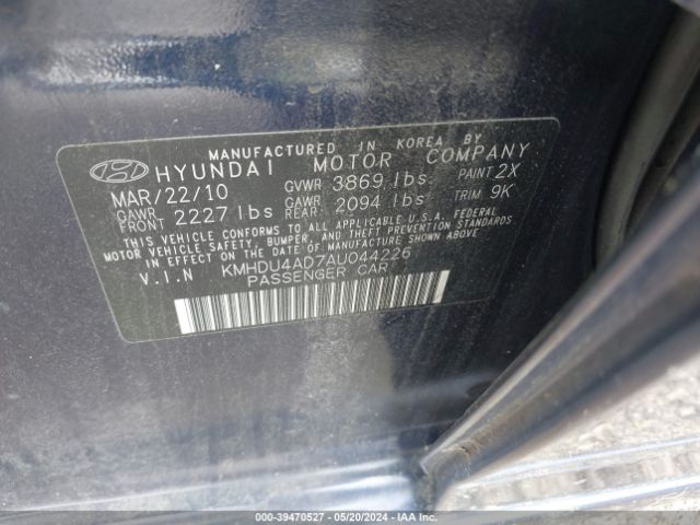 Photo 8 VIN: KMHDU4AD7AU044226 - HYUNDAI ELANTRA 