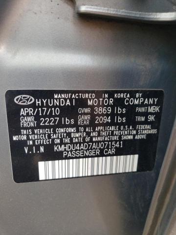 Photo 11 VIN: KMHDU4AD7AU071541 - HYUNDAI ELANTRA BL 