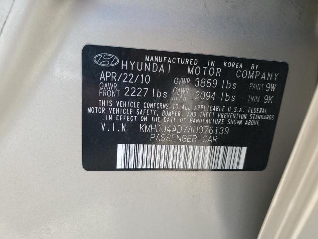 Photo 11 VIN: KMHDU4AD7AU076139 - HYUNDAI ELANTRA BL 