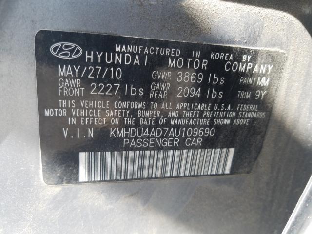 Photo 9 VIN: KMHDU4AD7AU109690 - HYUNDAI ELANTRA BL 