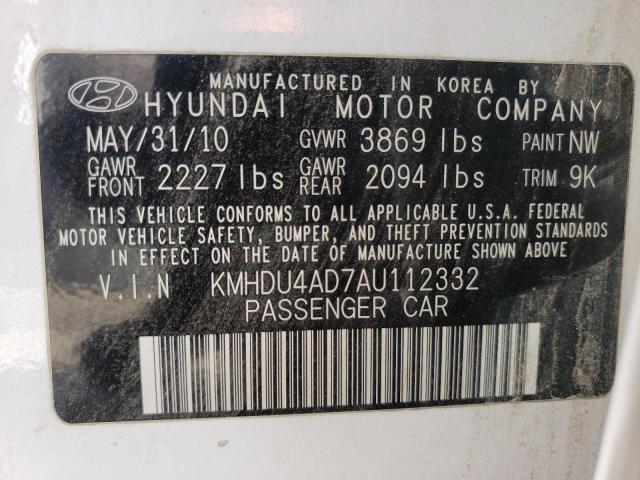 Photo 12 VIN: KMHDU4AD7AU112332 - HYUNDAI ELANTRA BL 