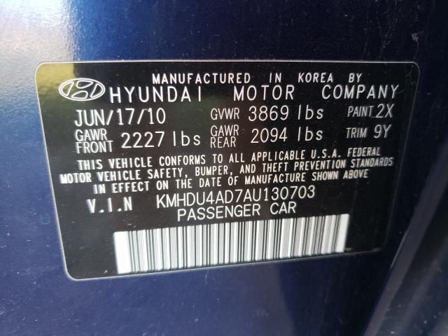 Photo 9 VIN: KMHDU4AD7AU130703 - HYUNDAI ELANTRA BL 