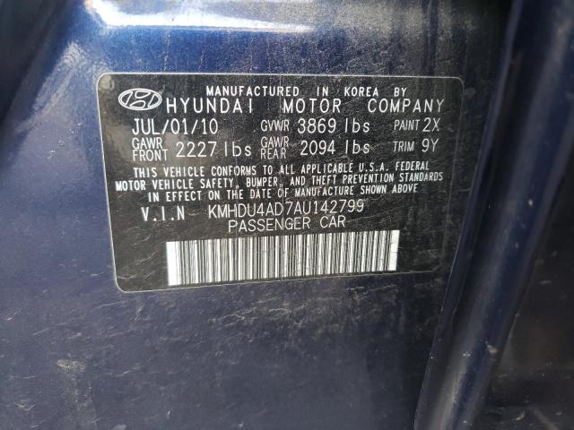 Photo 9 VIN: KMHDU4AD7AU142799 - HYUNDAI ELANTRA BL 