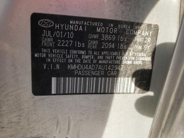 Photo 9 VIN: KMHDU4AD7AU142947 - HYUNDAI ELANTRA BL 