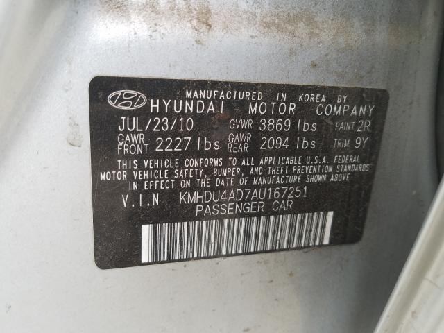 Photo 9 VIN: KMHDU4AD7AU167251 - HYUNDAI ELANTRA BL 