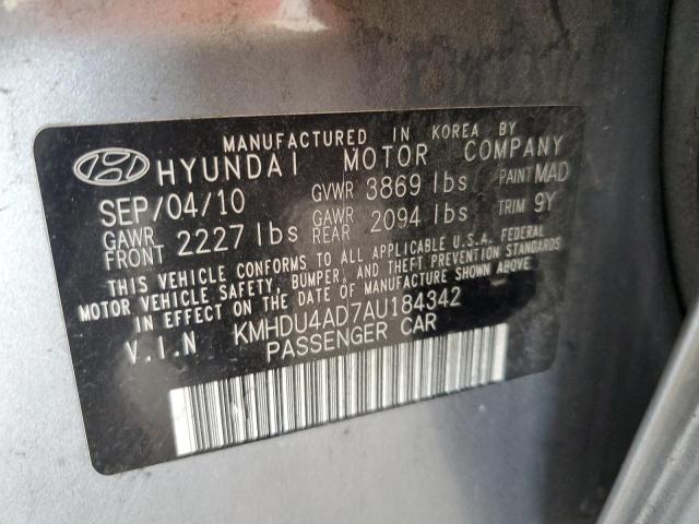 Photo 11 VIN: KMHDU4AD7AU184342 - HYUNDAI ELANTRA 