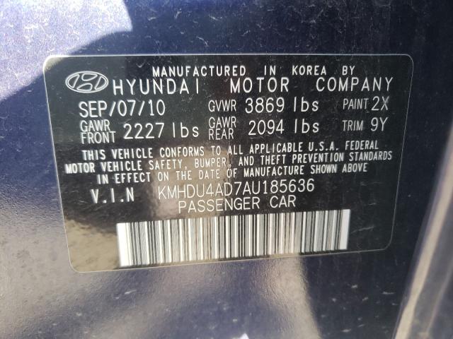 Photo 9 VIN: KMHDU4AD7AU185636 - HYUNDAI ELANTRA BL 