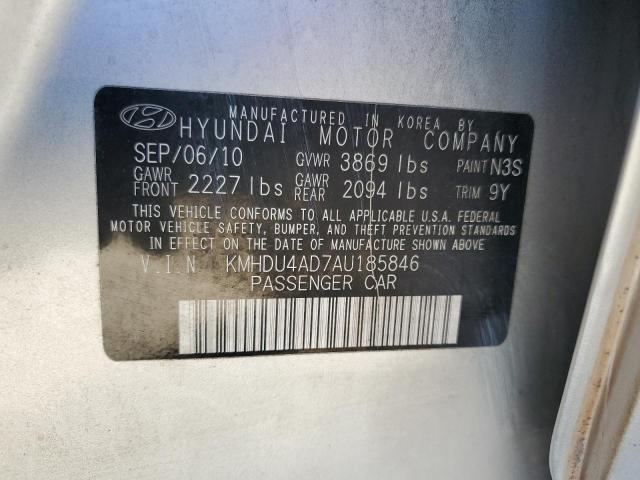 Photo 11 VIN: KMHDU4AD7AU185846 - HYUNDAI ELANTRA 