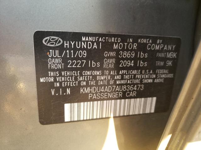 Photo 9 VIN: KMHDU4AD7AU836473 - HYUNDAI ELANTRA BL 