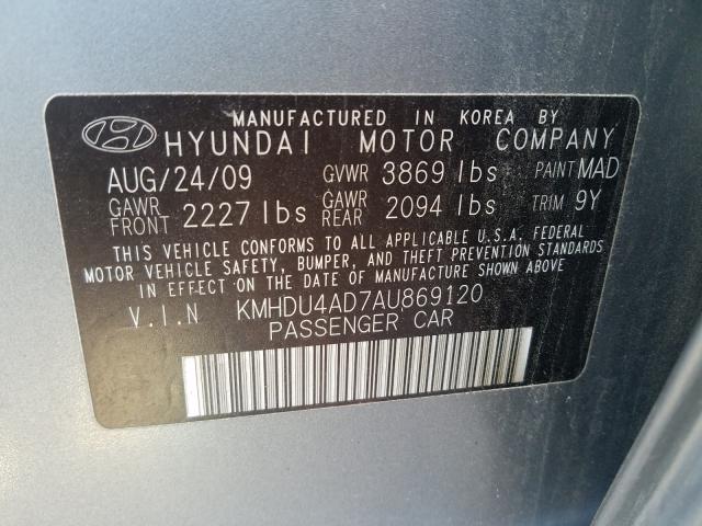 Photo 9 VIN: KMHDU4AD7AU869120 - HYUNDAI ELANTRA BL 