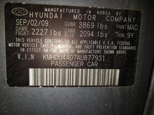 Photo 11 VIN: KMHDU4AD7AU877931 - HYUNDAI ELANTRA BL 