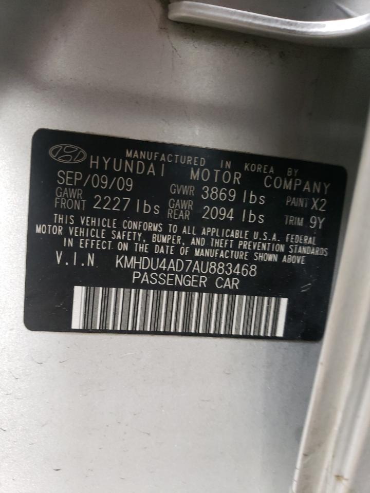 Photo 12 VIN: KMHDU4AD7AU883468 - HYUNDAI ELANTRA 