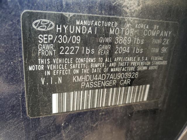 Photo 9 VIN: KMHDU4AD7AU903928 - HYUNDAI ELANTRA BL 