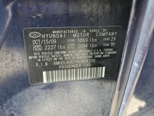 Photo 11 VIN: KMHDU4AD7AU904206 - HYUNDAI ELANTRA 