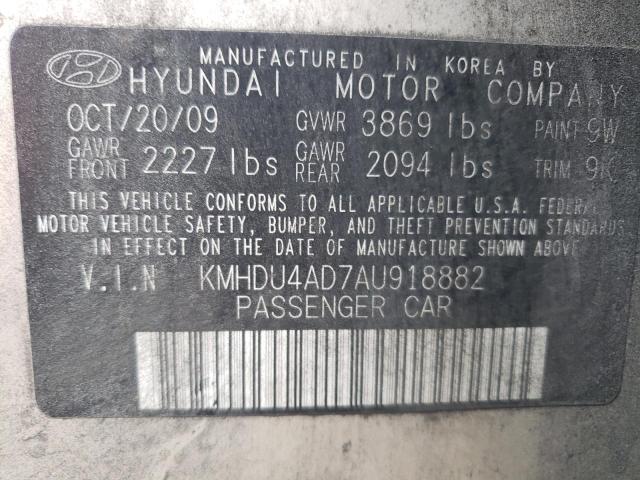 Photo 12 VIN: KMHDU4AD7AU918882 - HYUNDAI ELANTRA 