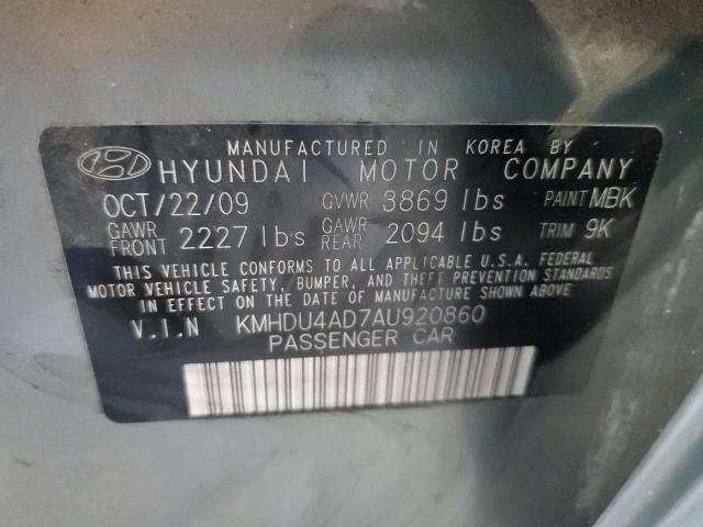 Photo 11 VIN: KMHDU4AD7AU920860 - HYUNDAI ELANTRA BL 