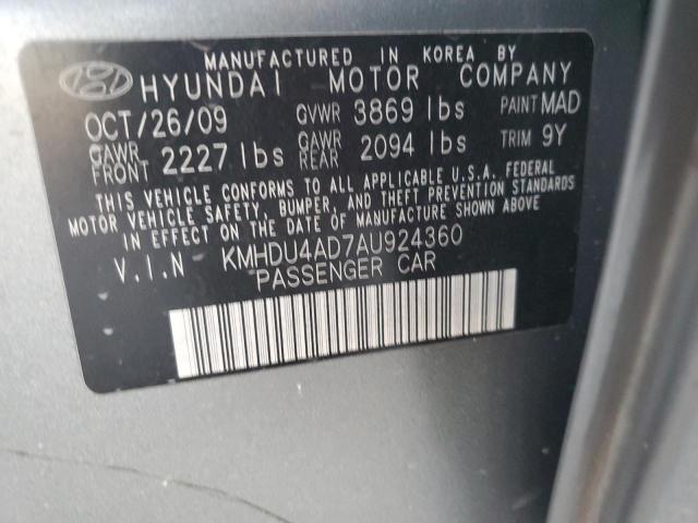 Photo 11 VIN: KMHDU4AD7AU924360 - HYUNDAI ELANTRA BL 