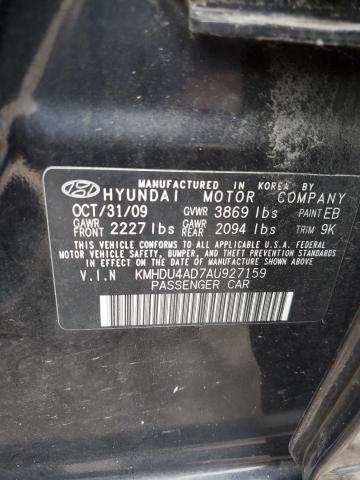 Photo 11 VIN: KMHDU4AD7AU927159 - HYUNDAI ELANTRA 