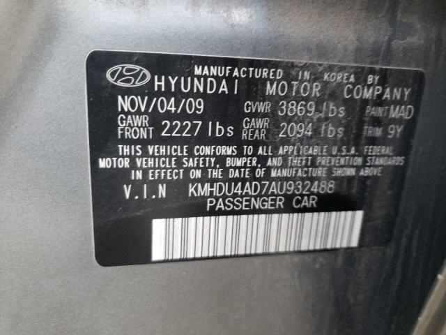 Photo 9 VIN: KMHDU4AD7AU932488 - HYUNDAI ELANTRA BL 